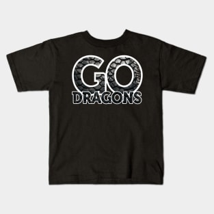 Dragons Team Mascot School Spirit Game Night Dragon Skin Fan Kids T-Shirt